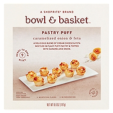 Bowl & Basket Caramelized Onion & Feta Pastry Puff, 9 count, 6.6 oz, 6.6 Ounce