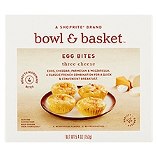 Bowl & Basket Three Cheese Egg Bites, 4 count, 5.4 oz, 5.4 Ounce