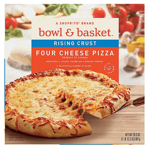 Bowl & Basket Rising Crust Four Cheese Pizza, 28.3 oz