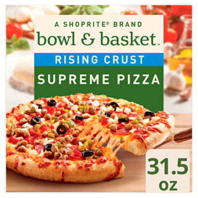 Bowl Basket Rising Crust Supreme Pizza 31.5 oz The Fresh Grocer