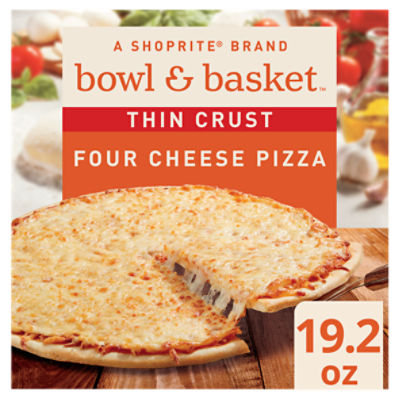 Bowl & Basket Thin Crust Four Cheese Pizza, 19.2 oz