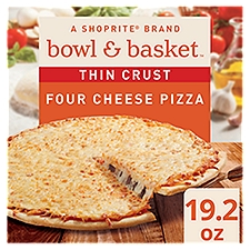 Bowl & Basket Thin Crust Four Cheese Pizza, 19.2 oz, 19.2 Ounce