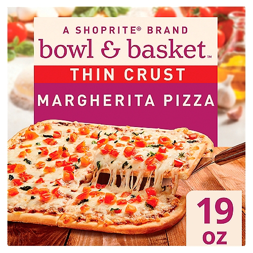 Bowl & Basket Thin Crust Margherita Pizza, 19 oz