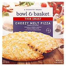 Bowl & Basket Thin Crust Cheezy Melt, Pizza, 14.9 Ounce