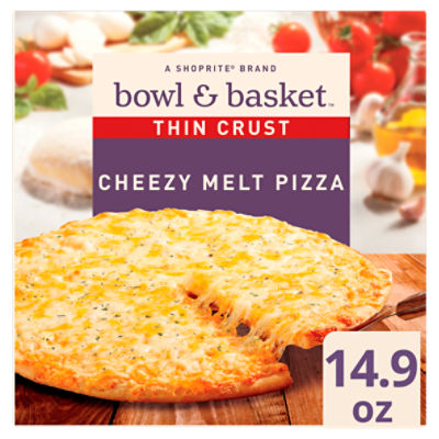 Bowl & Basket Thin Crust Cheezy Melt Pizza, 14.9 oz, 14.9 Ounce