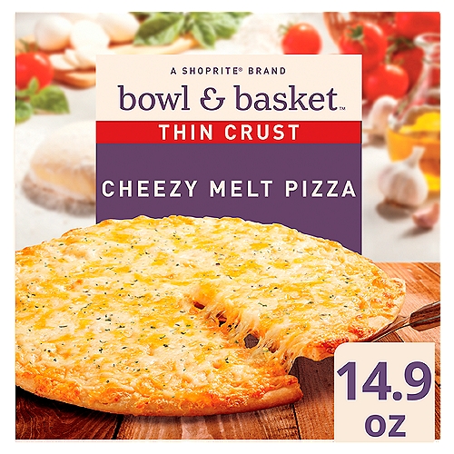 Bowl & Basket Thin Crust Cheezy Melt Pizza, 14.9 oz
