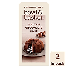 Bowl & Basket Molten Chocolate Cake, 2 count, 8 oz, 8 Ounce