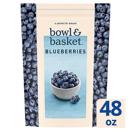 Bowl & Basket Blueberries, 48 oz
No Added Sugar*
*Not a Low Calorie Food. See Nutrition Information for Calorie and Total Sugar Content.