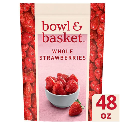 Bowl & Basket Whole Strawberries, 48 oz
No Added Sugar*
*Not a Low Calorie Food. See Nutrition Information for Calorie and Total Sugar Content.