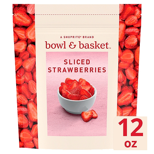 Bowl & Basket Sliced Strawberries, 12 oz
No Added Sugar*
*Not a Low Calorie Food. See Nutrition Information for Calorie and Total Sugar Content.