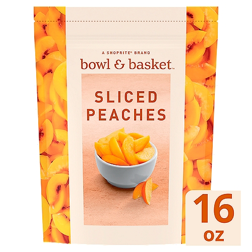 Bowl & Basket Sliced Peaches, 16 oz
No Added Sugar*
*Not a Low Calorie Food. See Nutrition Information for Calorie and Total Sugar Content.