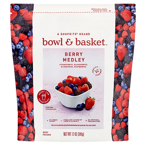Bowl & Basket Berry Medley, 12 oz
No Added Sugar*
*Not a Low Calorie Food. 