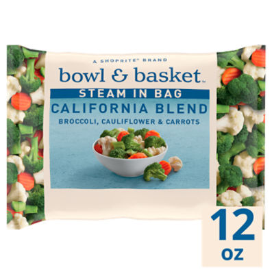 Bowl & Basket Steam in Bag California Blend Broccoli, Cauliflower & Carrots, 12 oz, 12 Ounce