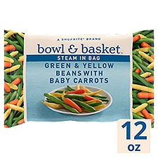 Bowl & Basket Steam in Bag Green & Yellow Beans with Baby Carrots, 12 oz, 12 Ounce