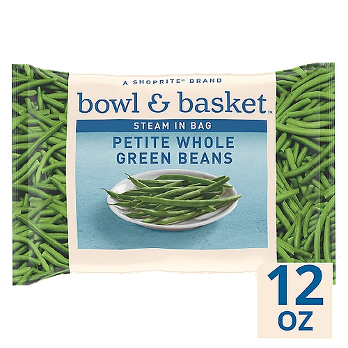 Bowl & Basket Steam in Bag Petite Whole Green Beans, 12 oz