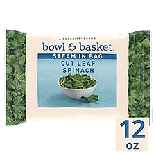 Bowl & Basket Steam in Bag Cut Leaf Spinach, 12 oz