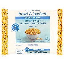 Bowl & Basket Steam in Bag Super Sweet Yellow & White Corn, 12 oz, 12 Ounce