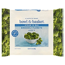 Bowl & Basket Broccoli Florets, Steam in Bag, 12 Ounce