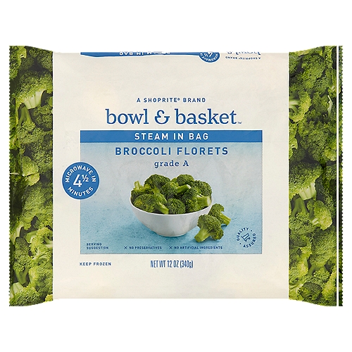 Bowl & Basket Steam in Bag Broccoli Florets, 12 oz