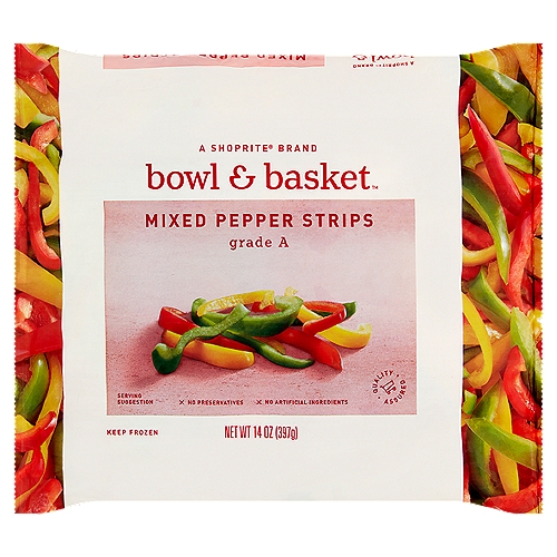 Bowl & Basket Mixed Pepper Strips, 14 oz