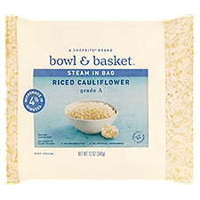 Bowl & Basket Riced Cauliflower, Steam in Bag, 12 Ounce
