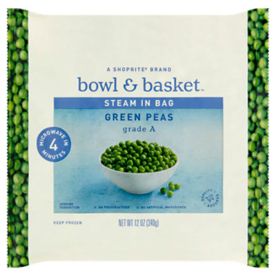 Bowl & Basket Steam in Bag Green Peas, 12 oz