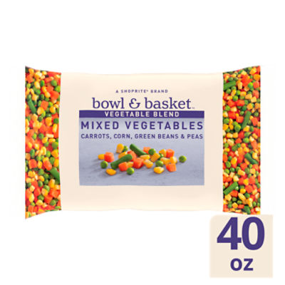 Bowl & Basket Carrots, Corn, Green Beans & Peas Mixed Vegetables, 40 oz