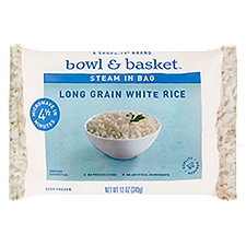 Bowl & Basket White Rice, Steam in Bag Long Grain, 12 Ounce