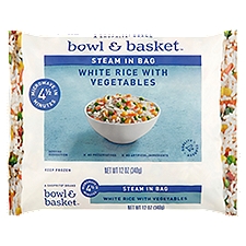 Bowl & Basket White Rice with Vegetables, Steam in Bag, 12 Ounce