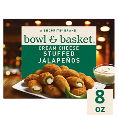 Bowl & Basket Cream Cheese Stuffed Jalapeños, 8 oz, 8 Ounce