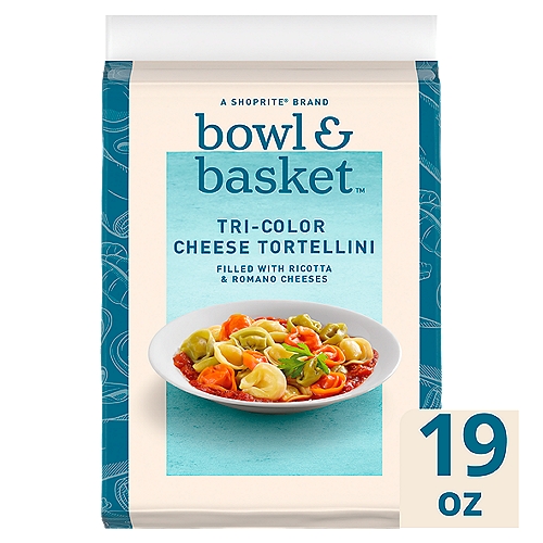 Bowl & Basket Tri-Color Cheese Tortellini Pasta, 19 oz