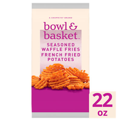 Bowl & Basket Seasoned Waffle Fries French Fried Potatoes, 22 oz, 22 Ounce