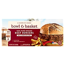 Bowl & Basket 80% Lean 20% Fat Beef Burgers, 1/3 lb, 6 count, 32 Ounce