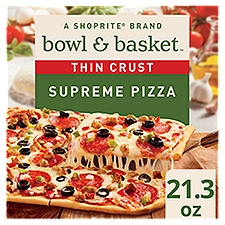 Bowl & Basket Thin Crust Supreme Pizza, 21.3 oz