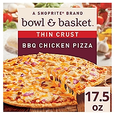 Bowl & Basket Thin Crust BBQ Flavored Chicken Pizza, 17.5 oz