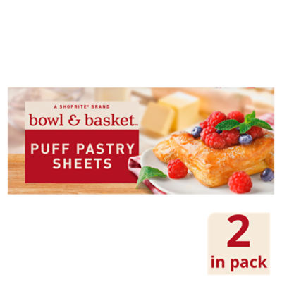 Bowl & Basket Puff Pastry Sheets, 2 count, 17.3 oz, 17.3 Ounce