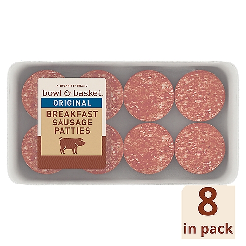 Bowl & Basket Original Breakfast Sausage Patties, 8 count, 12 oz