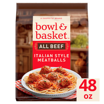 Bowl & Basket All Beef Italian Style Meatballs, 48 oz