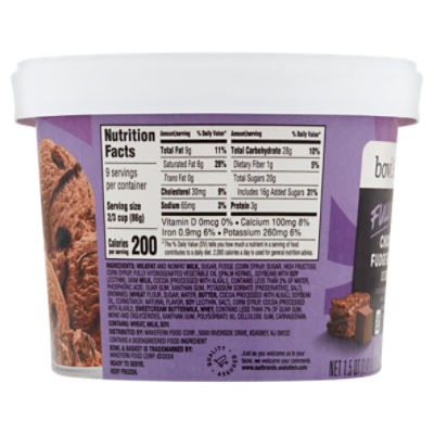 Bowl & Basket Fully Loaded Chocolate Fudge Brownie Ice Cream, 1.5 qt