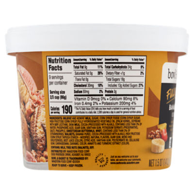 Bowl & Basket Fully Loaded Banana Split Ice Cream, 1.5 qt