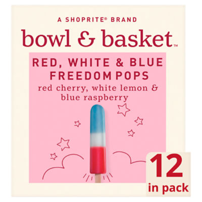 Bowl & Basket Red, White & Blue Freedom Pops, 1.75 fl oz, 12 count