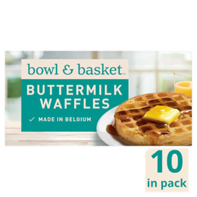 Bowl & Basket Buttermilk Waffles, 10 count, 10.9 oz