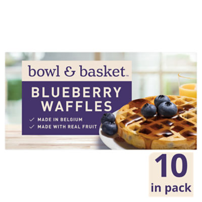 Bowl & Basket Blueberry Waffles, 10 count, 10.9 oz