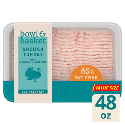 Bowl & Basket 85% Fat Free Ground Turkey Value Size, 48 oz