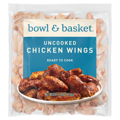 Bowl & Basket Uncooked Chicken Wings, 2.5 lbs