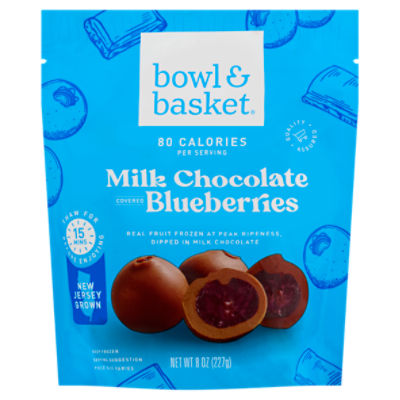 Bowl & Basket Milk Chocolate Covered Blueberries, 8 oz