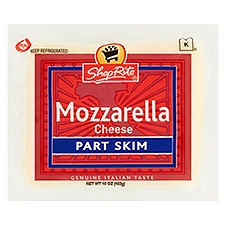 ShopRite Mozzarella - Part Skim, 16 Ounce
