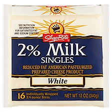 ShopRite Cheese - American 2% White, 12 Ounce