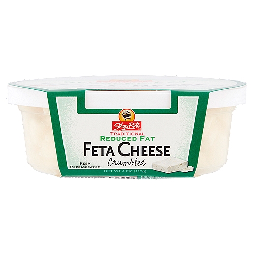ShopRite Traditional Reduced Fat Crumbled Feta Cheese, 4 oz