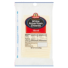 ShopRite Sliced White American, Cheese, 8 Ounce